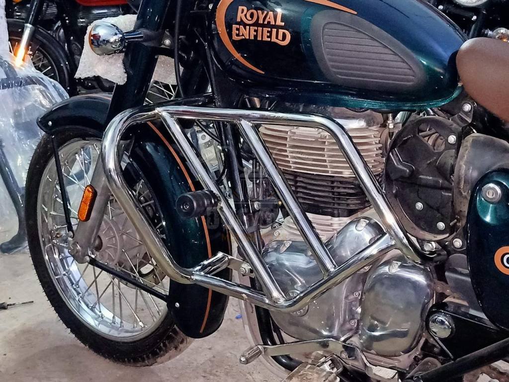 Dug Dug Classic Reborn and Meteor 350 Crash Guard with Slider Stainless Steel